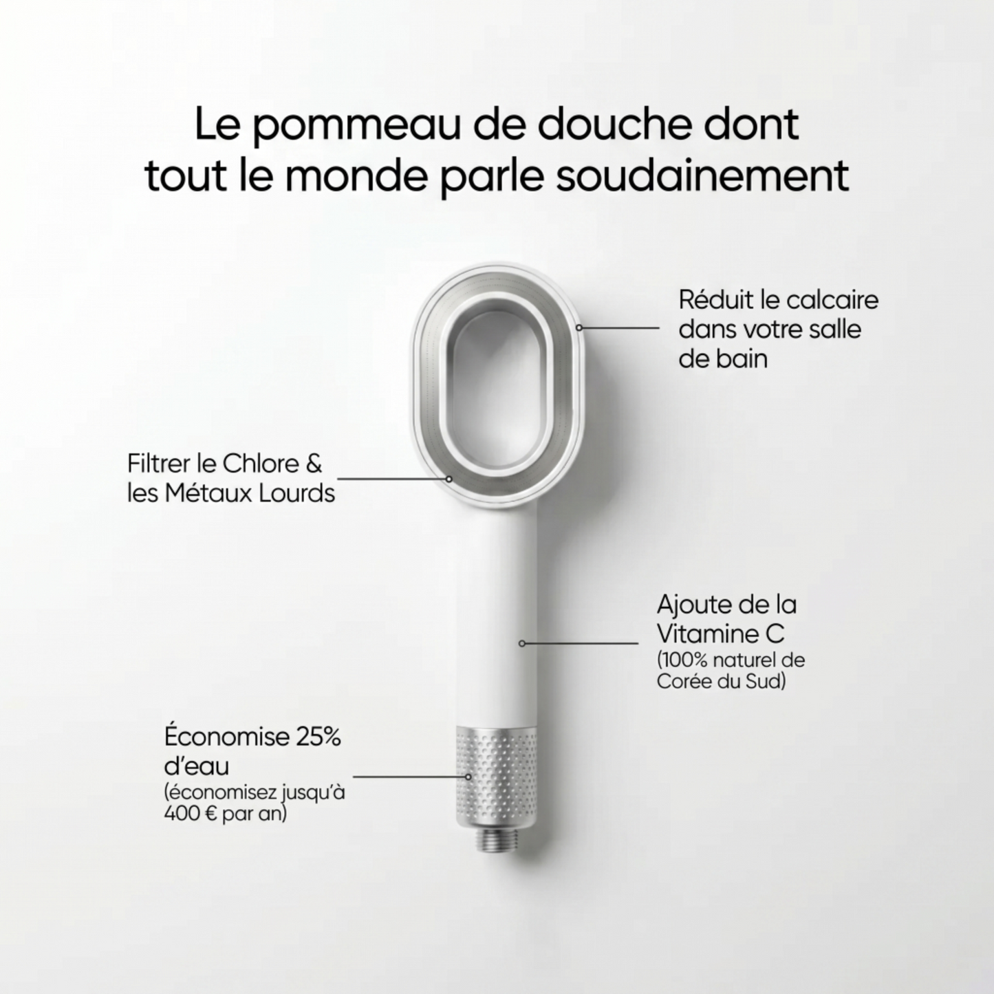Pommeau de douche filtrant Aquira